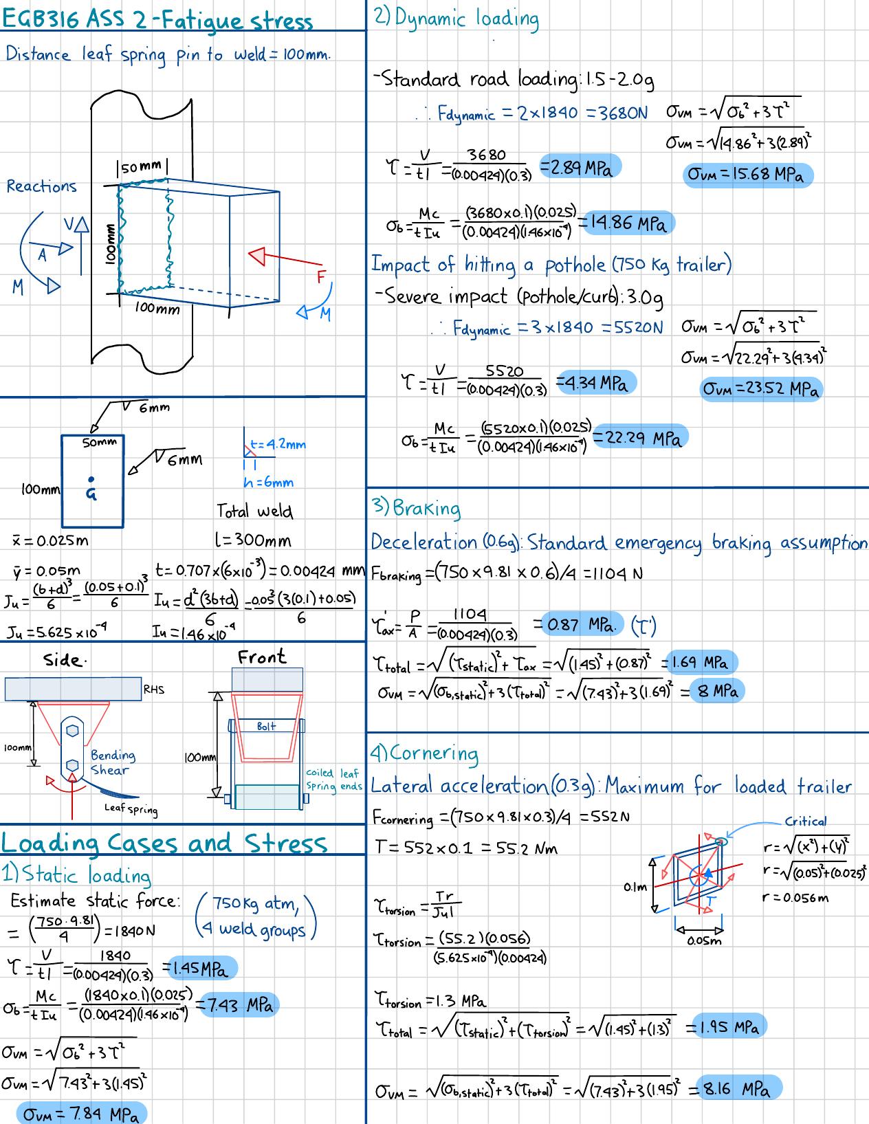 Weld fatigue hand calculations page 1